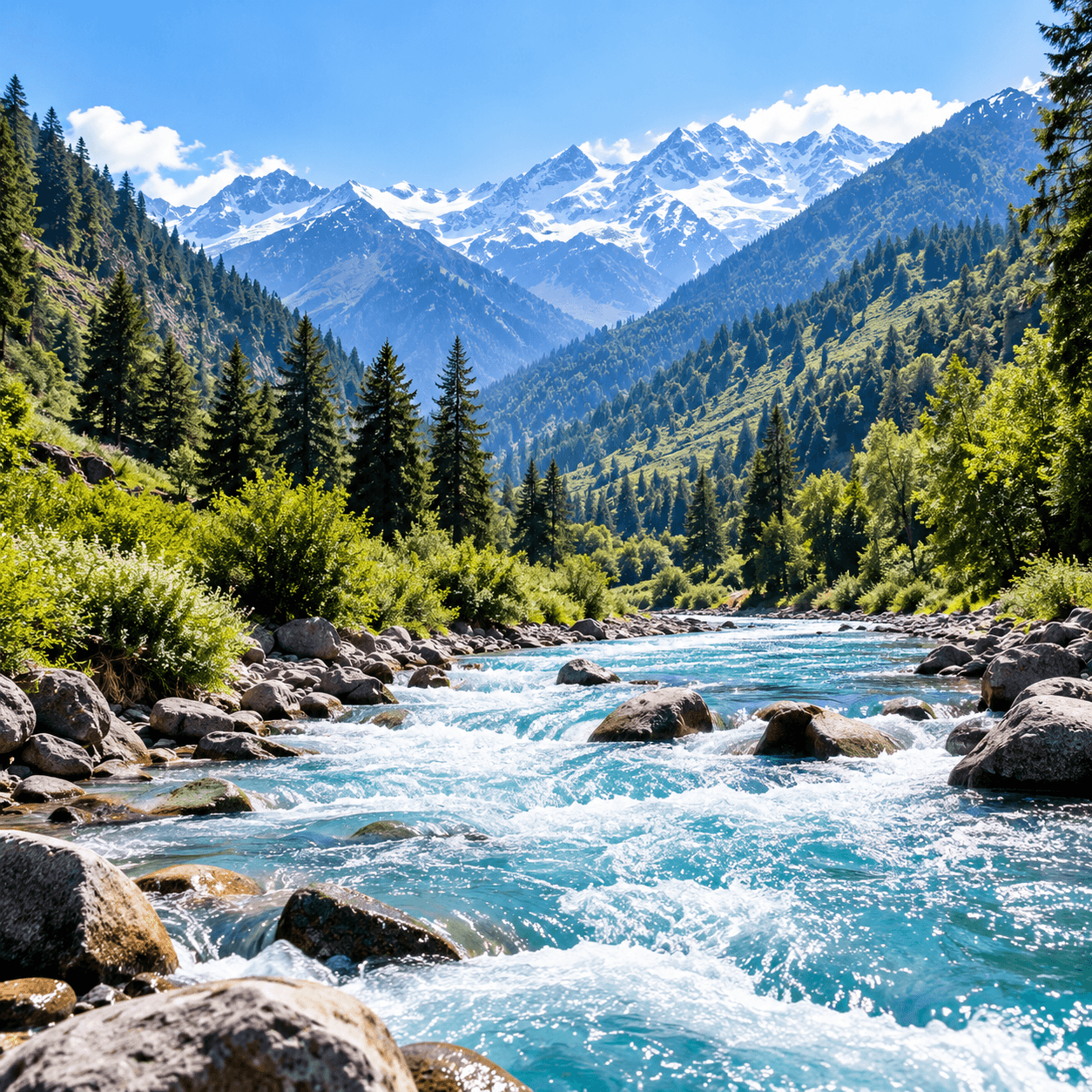 Fresh mountain river